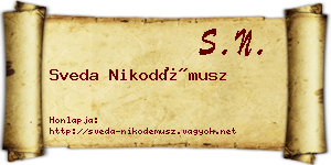 Sveda Nikodémusz névjegykártya